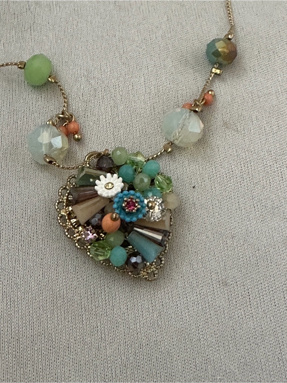 Betsey Johnson Weave and Sew Gold-Tone Multi-Strand Necklace - Picture 3 of 6